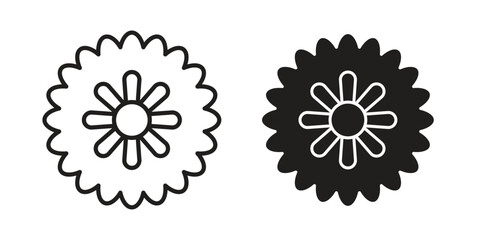 Aster icons symbol, logo illustration. Vector graphics set