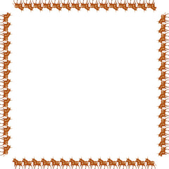 Running Bull frame. A bucking bull, Corrida template. Vector colorful illustration flat cartoon style