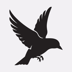 A flying bird line art design vector