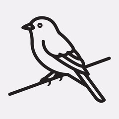A sparro bird line art design vector
