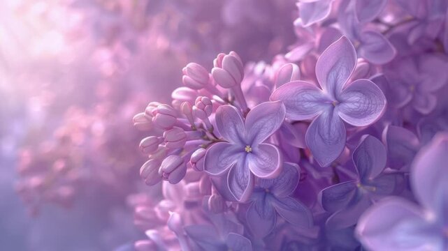 Video A cluster of purple flowers in bloom, perfect for decorating or as a focal point