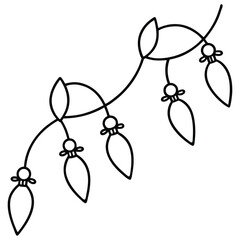 Mini Christmas lights silhouette