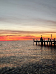 Fototapeta premium The view of sunrise in Beldibi, Antalya region, Turkey
