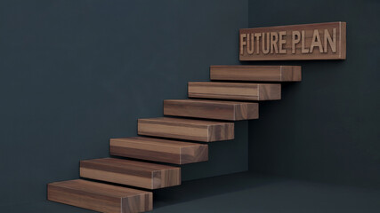Wooden Stairs Leading to Future Plan