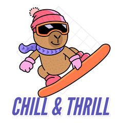 Capybara Chill And Thrill Quote