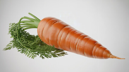 Fresh Organic Carrot on White Background