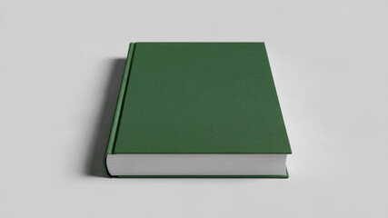 Green Hardcover Book Mockup on Clean Background