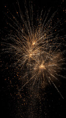 Abstract burst of golden light and dark energy