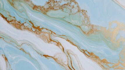 Elegant blue and gold marble texture. Artificial intelligence image