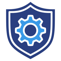 Shield Gear  Icon Element For Design