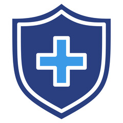 Fototapeta premium Shield Plus Icon Element For Design