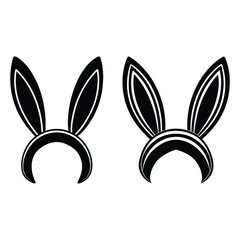 Bunny-ear headband silhouette