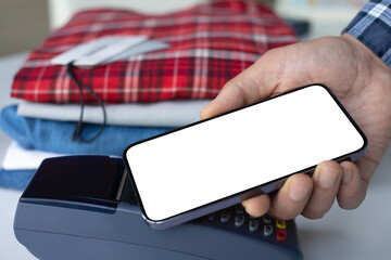 man payment purchase for phone and pay pass online terminal