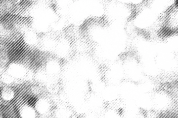 Macro halftone print of soft glowing bokeh light spots, abstract blurred highlights scattered across a transparent background.