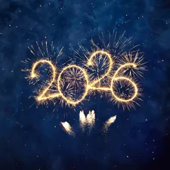 Happy New Year 2026 Square creative Greeting card © lumikk555