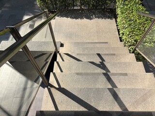 stairway with lighting in the park