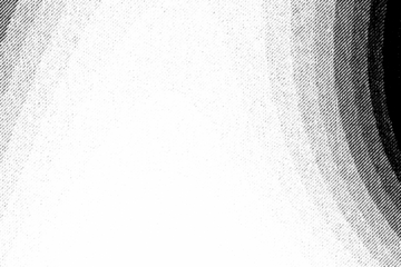 Macro halftone gradient forming soft diagonal tonal bands with a curved dark edge on a transparent background. High-contrast abstract print texture.