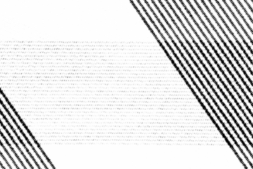 Macro halftone of diagonal striped chevron bands, black printed pattern isolated on transparent background.