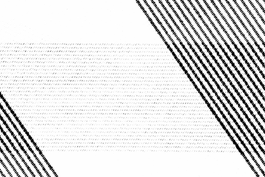 Macro halftone of diagonal striped chevron bands, black printed pattern isolated on transparent background. - Powered by Adobe