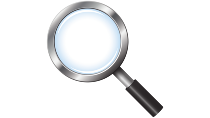 magnifying glass on isolated background, close-up inspection tool, sleek optical lens design, magnifying glass png, png of magnifying glass, magnifying glass image, magnifying glass no bg, magnifying 