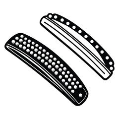 Pearl studded hair clip silhouette