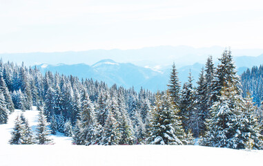 Ski resort Pamporovo in the Rhodopes mountaines in Bulgaria