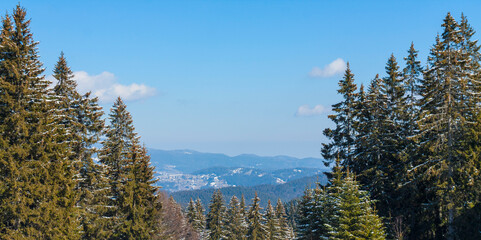 Ski resort Pamporovo in the Rhodopes mountaines in Bulgaria