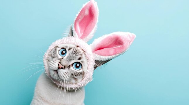 Cat in bunny ears 