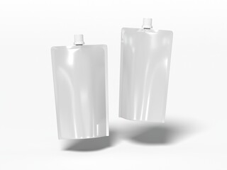 Spout Pouch 3D Render Isolated White for Mockup 4