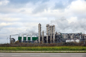Chemical and power plants in  Rotterdam