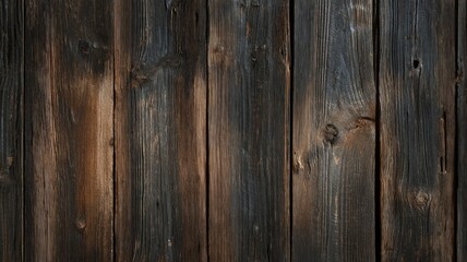 Fototapeta premium Rustic wooden planks with dark tones. AI image