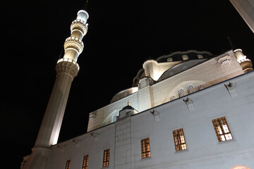 Tirana, Albania, October 17th 2025; Standing in awe before the majestic Namazgah Mosque, a symbol of faith, unity, and architectural brilliance in the heart of Tirana.
