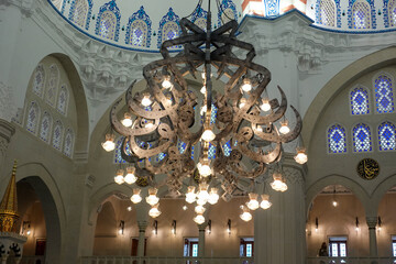 Inside the majestic Namazgah Mosque, where light, symmetry, and devotion come together,a breathtaking symbol of faith, unity, in Tirana