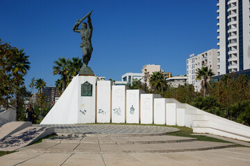 The Fallen Heroes Monument in Durr&euml;s, Albania stands as a solemn tribute to those who gave their lives, honoring memory, sacrifice, and national resilience.