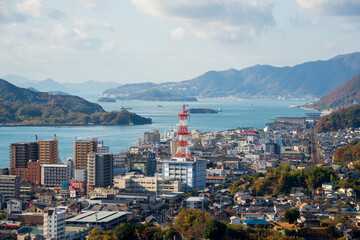 日本の広島県尾道市のとても美しい風景