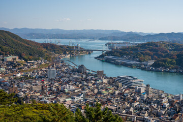 日本の広島県尾道市のとても美しい風景