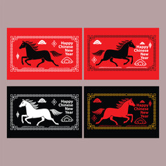 Chinese New Year Horse Zodiac Greeting Cards Collection