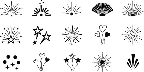 Surprise shapes for comic effects, manga splash