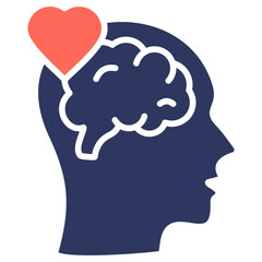 Emotional Intelligence glyph color icon