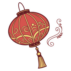 lantern icon for Chinese New Year ,white background. eps
