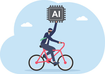 illustration of stealing ideas and sabotaging AI use in a business company
