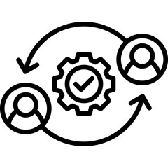 Team Collaboration line icon