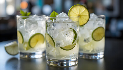 lime gin slice ice gin drink alcohol ice glasses beverage cocktail tonic bar liquid cold lemon lime green fruit juice fresh vodka refreshment water cube liqueur soda freshness slice rum lemonade