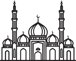 



please type minimum 25 words SEO-based title for silhouette style vector minimal medina logo design