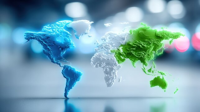 Global environmental awareness campaign international location graphic illustration digital art aerial view concept of sustainability - Powered by Adobe