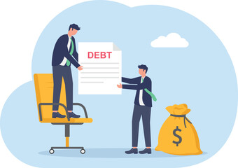 illustration of debt collection from an individual business
