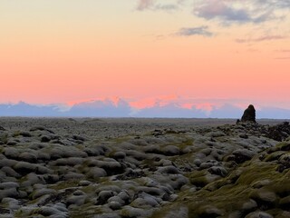 Moss-Covered Lava Field in Eldhraun, South Iceland, Unique Volcanic Landscape Formed by Ancient Eruption
