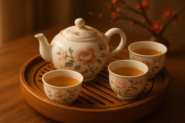 Fototapeta premium Elegant Chinese Tea Set