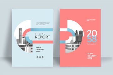 2026 Desk Calendar Template &ndash; Pink Geometric Corporate Layout