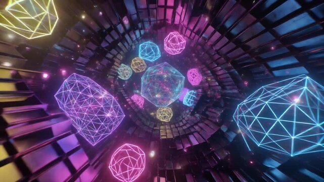 Quantum Dimension Field &ndash; Futuristic Multidimensional Tech Background in Ultra Realistic 8K
